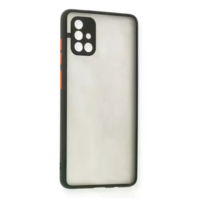 Newface Samsung Galaxy A71 Kılıf Montreal Silikon Kapak - Siyah