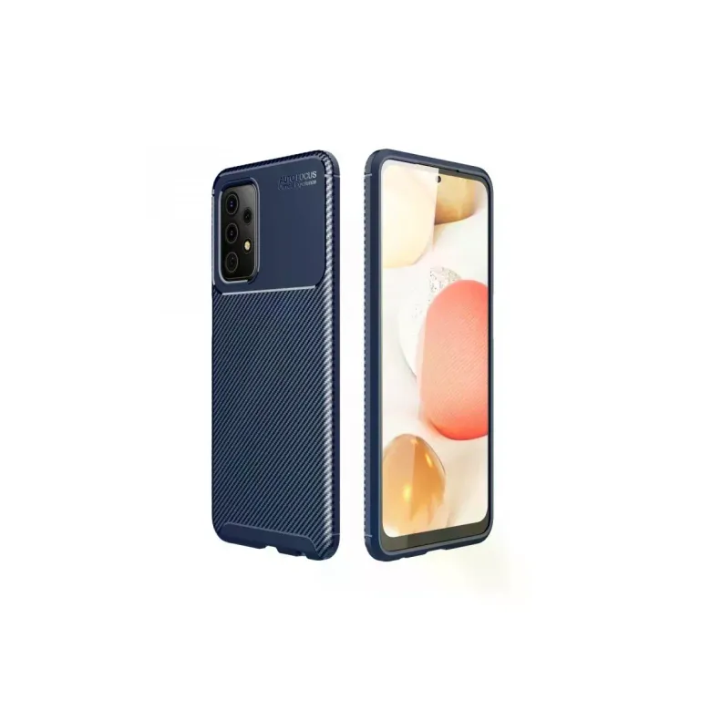 Newface Samsung Galaxy A72 Kılıf Auto Focus Karbon Kapak - Lacivert