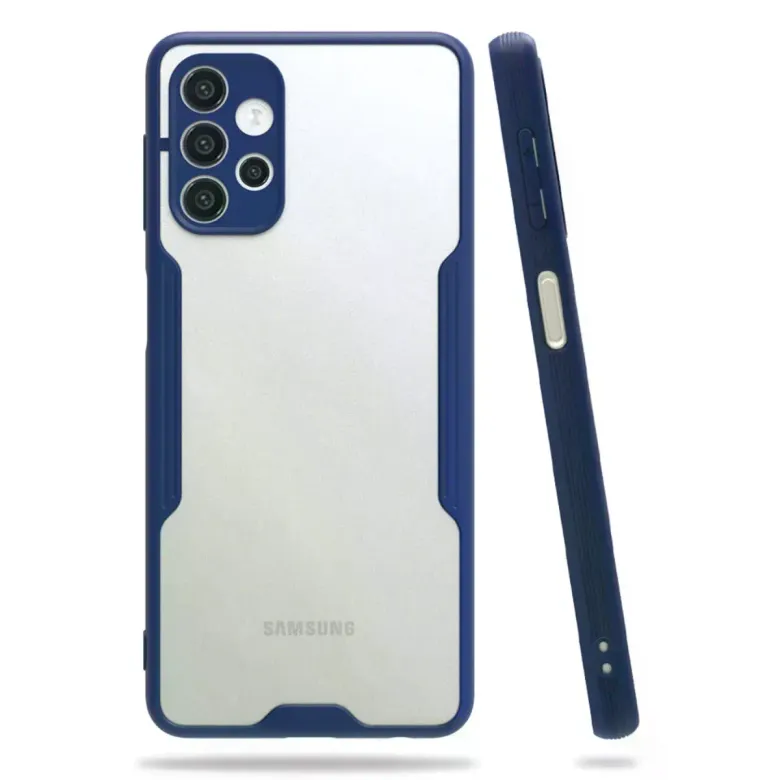 Newface Samsung Galaxy A72 Kılıf Platin Silikon - Lacivert