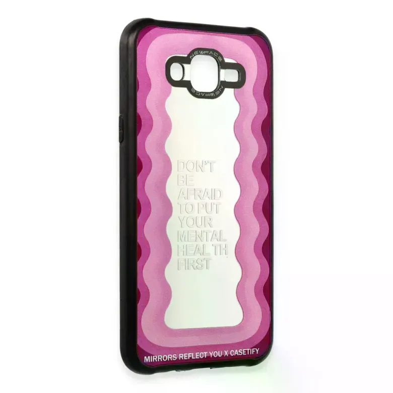 Newface Samsung Galaxy J7 Kılıf Mirror Desenli Kapak - Mirror - 11