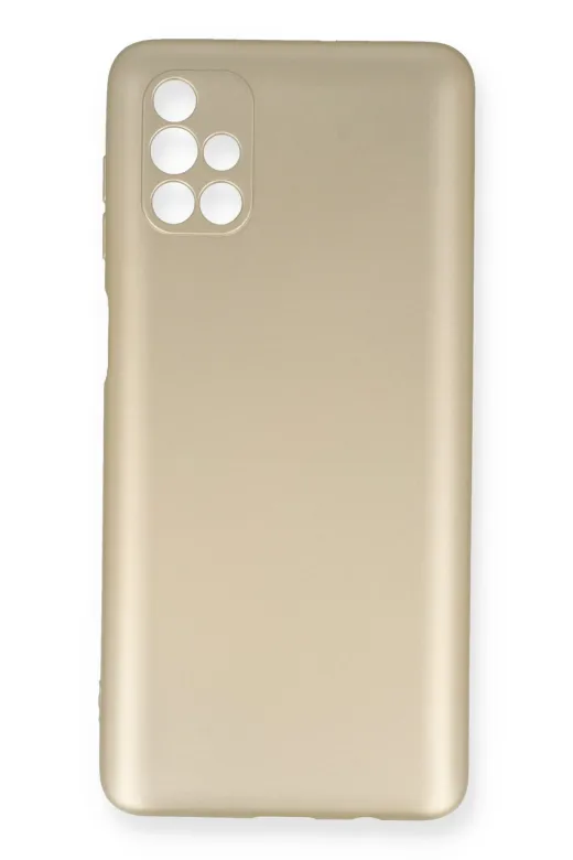 Newface Samsung Galaxy M51 Kılıf First Silikon - Gold