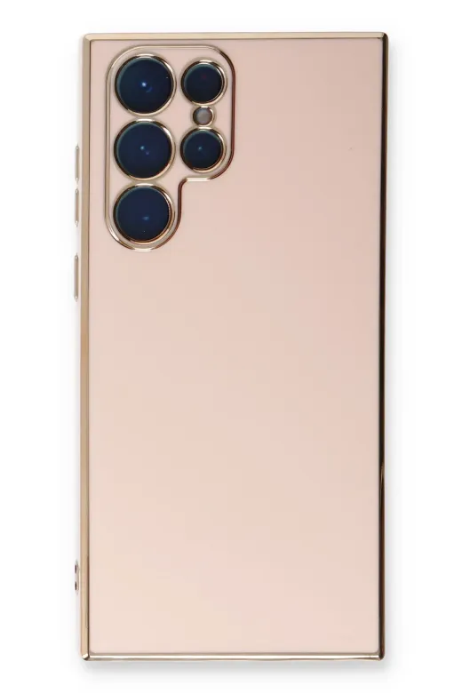 Newface Samsung Galaxy S22 Ultra Kılıf Volet Silikon - Pembe