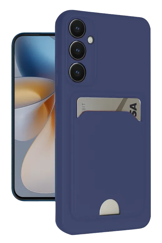 Newface Samsung Galaxy S24 FE Kılıf Kelvin Kartvizitli Silikon - Lacivert