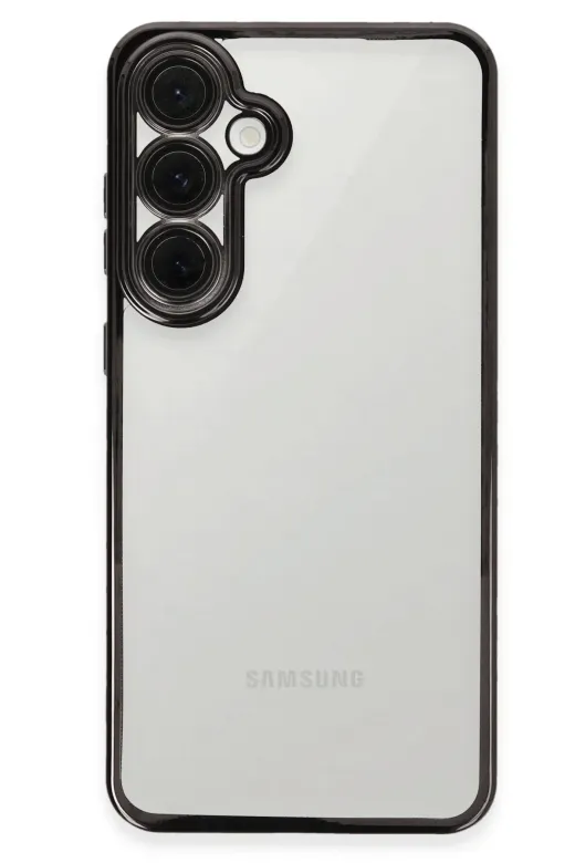 Newface Samsung Galaxy S24 FE Kılıf Razer Lensli Silikon - Siyah