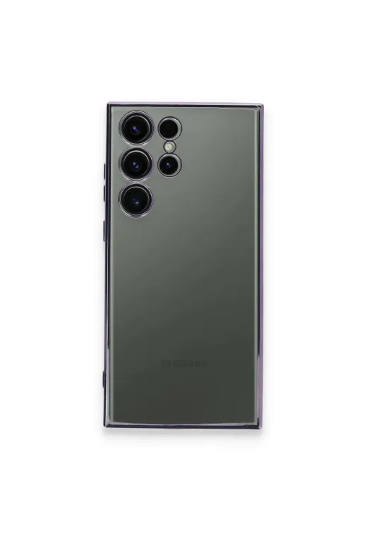 Newface Samsung Galaxy S24 Ultra Kılıf Razer Lensli Silikon - Siyah