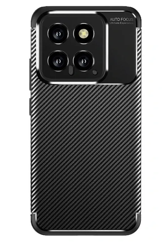 Newface Xiaomi Mi 14T Kılıf Auto Focus Karbon Kapak - Siyah