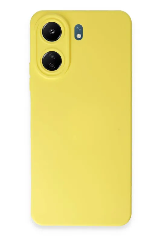 Newface Xiaomi Redmi 13C Kılıf Nano içi Kadife Silikon - Sarı