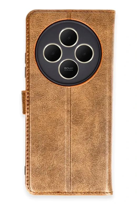 Newface Xiaomi Redmi 14C Kılıf Trend S Plus Kapaklı Kılıf - Taba