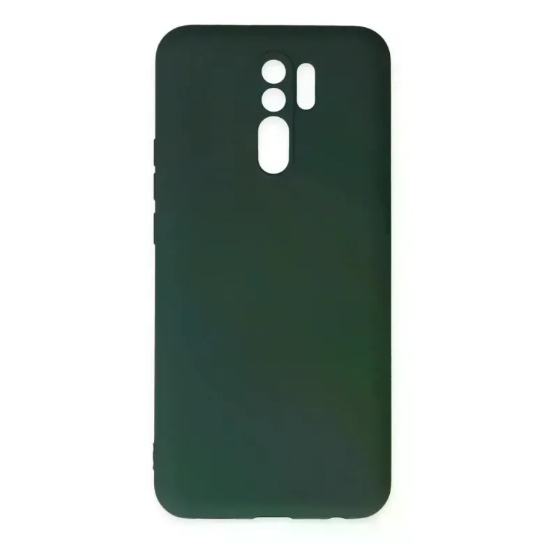 Newface Xiaomi Redmi 9 Kılıf Nano içi Kadife Silikon - Koyu Yeşil