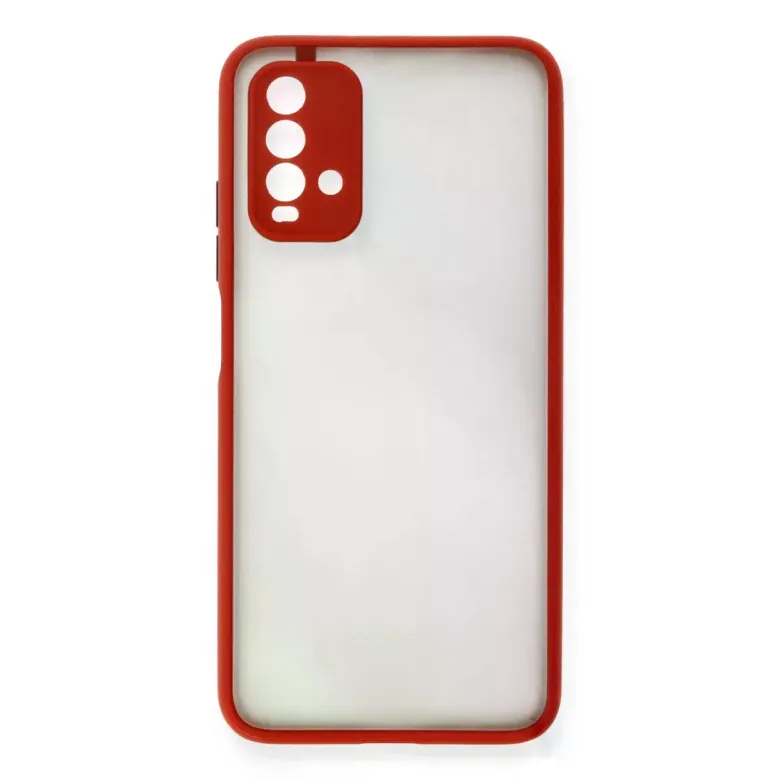 Newface Xiaomi Redmi 9T Kılıf Montreal Silikon Kapak - Kırmızı