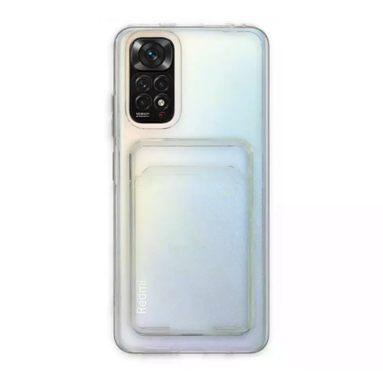 Newface Xiaomi Redmi Note 11 Kılıf Kart Şeffaf Silikon - Şeffaf