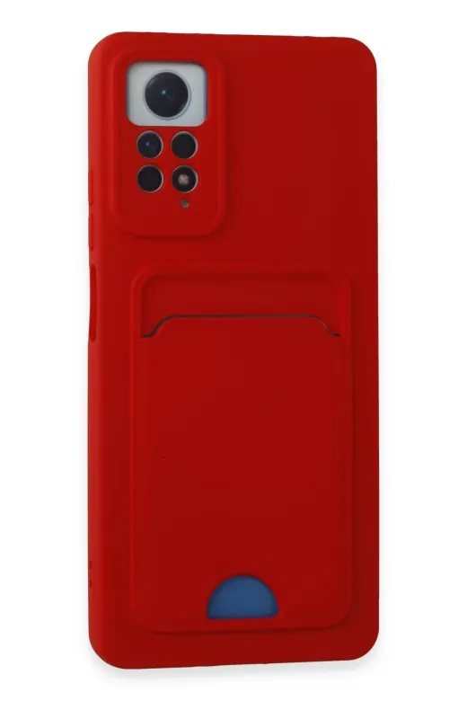Newface Xiaomi Redmi Note 12 Pro 4G Kılıf Kelvin Kartvizitli Silikon - Kırmızı