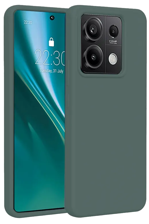 Newface Xiaomi Redmi Note 13 Pro 4G Kılıf First Silikon - Koyu Yeşil