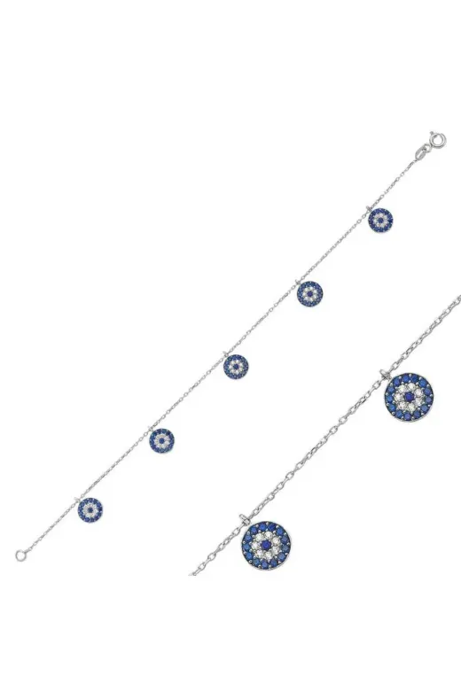 NİDAM BUTİK NIDMBTK-BR0460292 Gümüş Nazar Bileklik