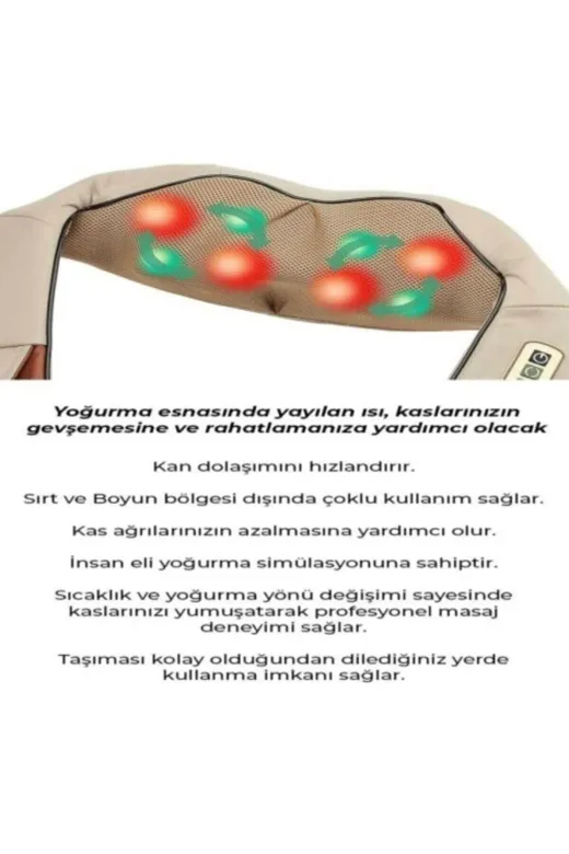 Nikadu ym608090RM3 Çok Amaçlı Pratik Masaj Kemeri Bel Boyun Sırt