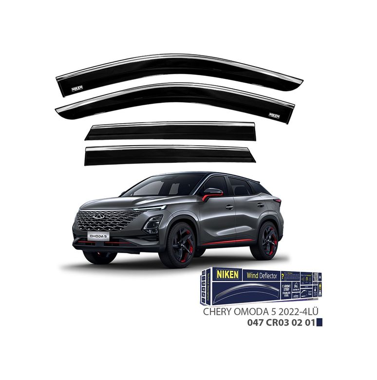 Niken 122395844 Chery Omoda 5 Kromlu Cam Rüzgarlığı 4&apos Lü 2022+ Sonrası Uyum