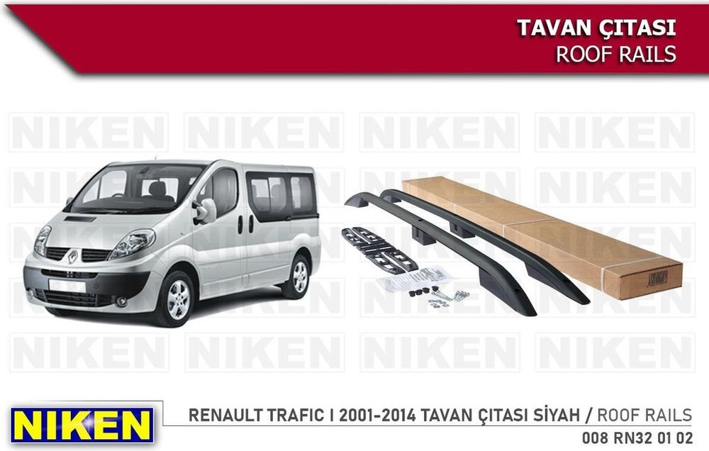 Niken 40701985 Renault Trafıc 1 Tavan Çıtası Kısa Siyah 2001-2014 Arası Modeller