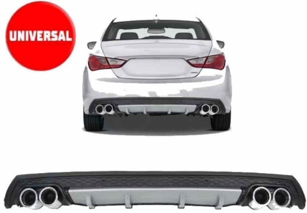 Niken 43597080 Vw Polo 6R Uyumlu Arka Tampon Altı Difüzör Gri 2009-2017 Arası