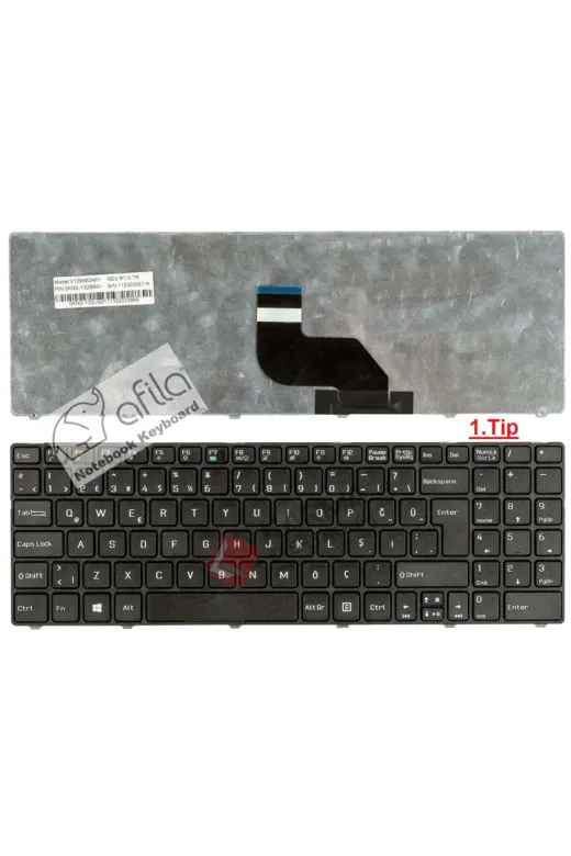 NK-KR30113A,121 Th-Casper Nirvana A15 Serisi Notebook Klavyesi - Siyah Tr ( Casper H36 Ile Uyumludur )**