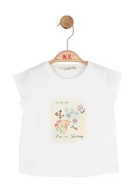 NK Smiling Tshirt 31600 Ekru Mavi