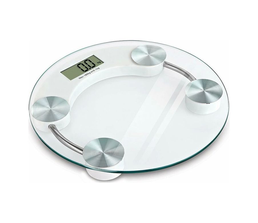 Nm-store 117298698 150 Kg Kapasiteli Yuvarlak Şeffaf Dijital Banyo Cam Baskül Terazi Tartı