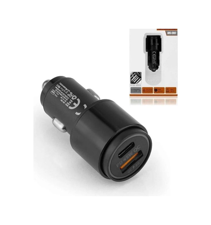 Nm-store epo9680 45W Pd Usb Oto Şarj Kafa Hızlı Şarj Çakmaklık Adaptörü, Usb-C Ve Usb-A Çıkışlı, Apple Uyumlu Iphone Ve Android