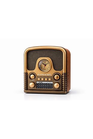 NNS 7211Bt Bluetoothlu Retro Radyo – Am Fm Sw 3 Bant, Usb Tf Mp3, Saatli Şarjlı Nostaljik Radyo