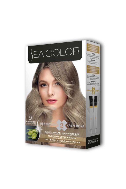 No:9.1No:9.1 Sea Color  2X2 Tüp Krem Saç Boyası Seti Elmas Sarısı No:9.1