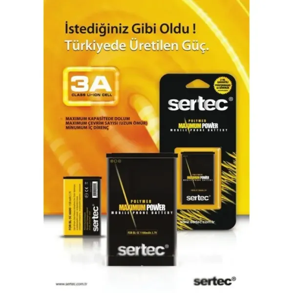 Nokia / BL-5CT / 5221 Uyumlu Batarya