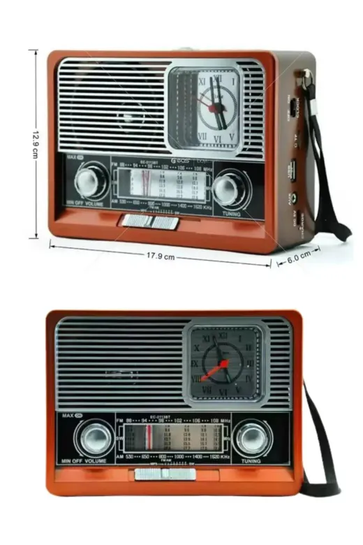 Nostaljik Vintage Radyo Taşınabilir Bluetooth Bağlantılı Hoparlör Radyo