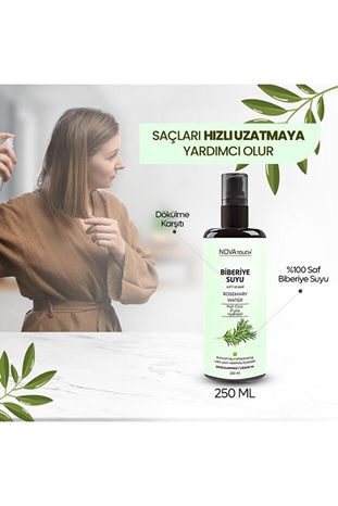 Nova Touch Bgil2wvtXb Keratin Biberiye Suyu Dökülme Karşıtı Ve Saç Uzamasını Destekleyici Saç Toniği %100 Doğal 250 Ml