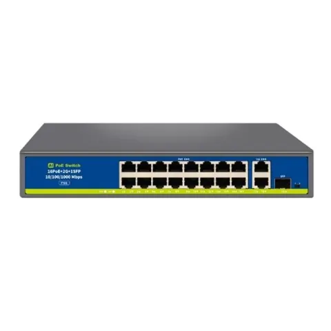 Novacom Nvc-hıf1621gbl-c 16 Port 250w Full Gigabit Poe+ Sfp Switch Uplink Metal Kasa