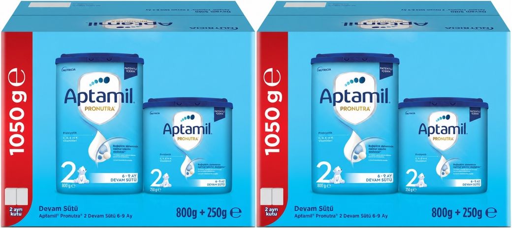 Nutrıcıa Aptamil Pronutra 1050GR (800+250GR) Devam Sütü No:2 (6-9 Ay) Avantaj Pk (2 Li Set)