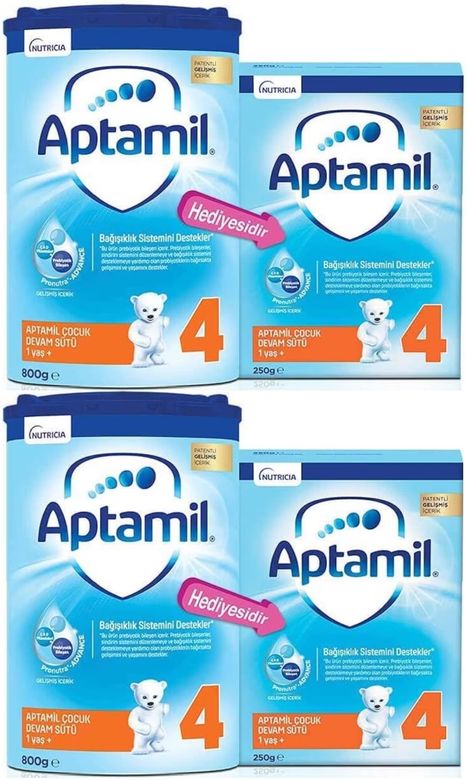 Nutrıcıa Aptamil Pronutra 1050GR (800+250GR) Devam Sütü No:4 (1 Yaş ve Üzeri) Avantaj Pk (2 Li Set)