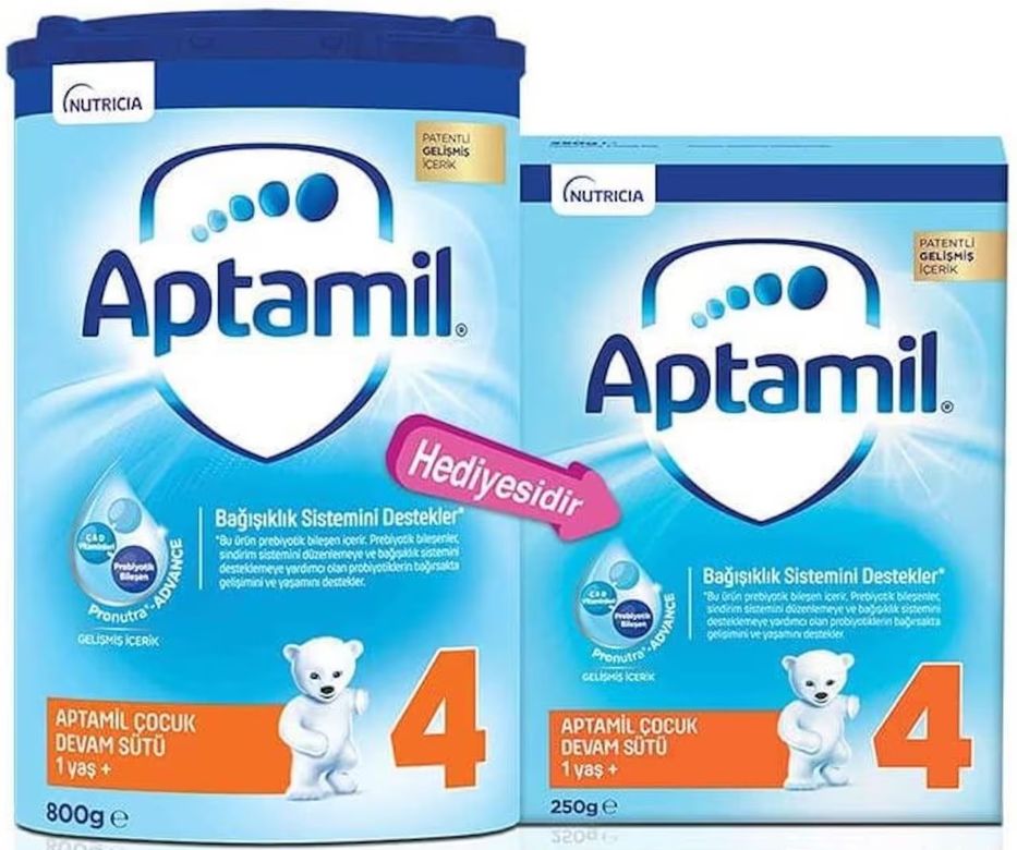 Nutrıcıa Aptamil Pronutra 1050GR (800+250GR) Devam Sütü No:4 (1 Yaş ve Üzeri) Avantaj Pk