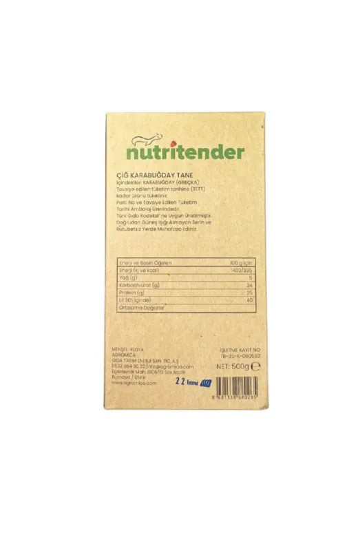 Nutritender NTR-ÇKT-500G Çiğ Karabuğday Tane