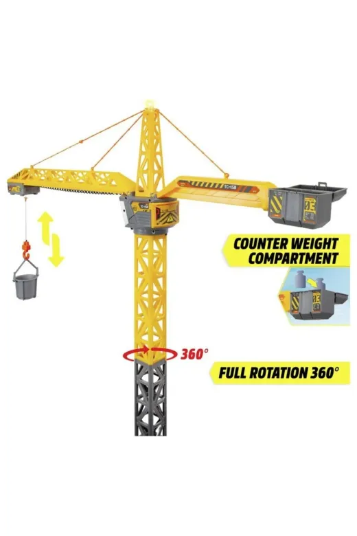 NW NessiWorld casaxml024.203729023 203729023 Rc Titan Crane 2 4 Ghz Left Right Up Down 360°Rotatable Trolley
