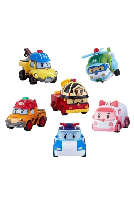 NW NessiWorld casaxmlPOLIZR-914 Robocar Poli Gogo Rescue Deluxe 6'lı Set