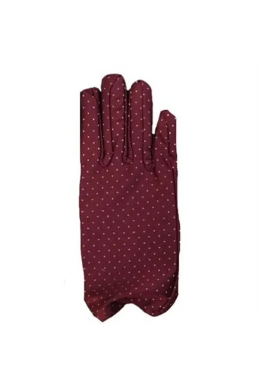 NW NessiWorld casaxmlSMR0529-BORDO Bordo Renk Puanlı Çocuk Eldiveni