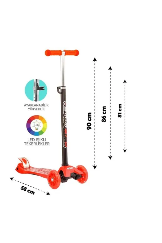 NW NessiWorld mrspancerxmlTRU82246 Torutoys Kırmızı Twist Işıklı Scooter Kırmızı