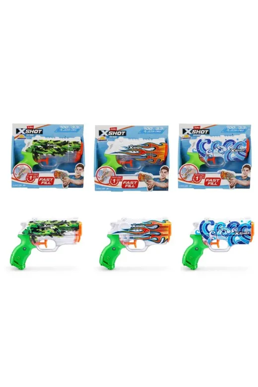 NW NessiWorld xmlsptTRU90448 Nessiworld X-Shot Skins Nano Fast Fill Su Tabancası 19 Cm 100 Ml 1 Adet Fiyatıdır
