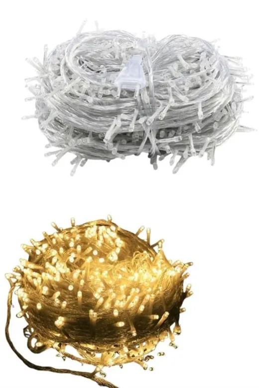 NW NessiWorld yebay225DYMXXUUCZZZ10MMGNIIIIIII-2 10 Metre Günışığı Led Işık Fişli Dekoratif Sarı Ton Aydınlatma 3 Modlu Led Şerit