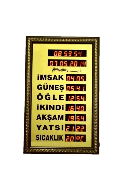 Odesan Cami Ürünleri Dijital Vakit Matik İmsakiye Ev Tipi Ezan Okuyan Saat