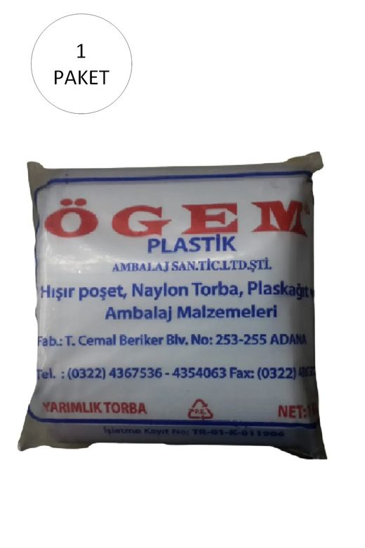 Ögem RT-RYL-HMR11049 Bakkaliye Naylon Torba Yarımlık 14X27 Cm 1 Kg 1 Paket (Takriben 360 Adet)