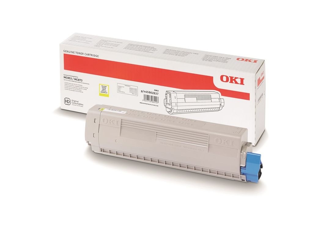 OKI 45862837 Toner Y - MC853/873 7.3K