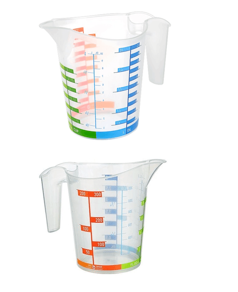 Ölçü Kabı Dereceli Renkli 1000 Ml + 300 Ml Set