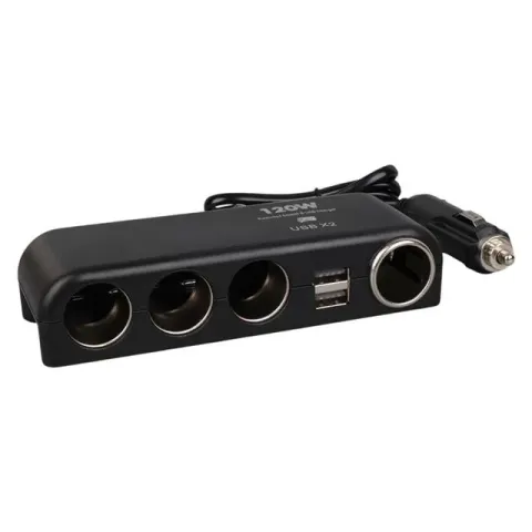 Olesson 1525 12-24v Çift Usb'lı 120w 80cm Kablolu 4'lü Araç Çakmak Çoklayıcı