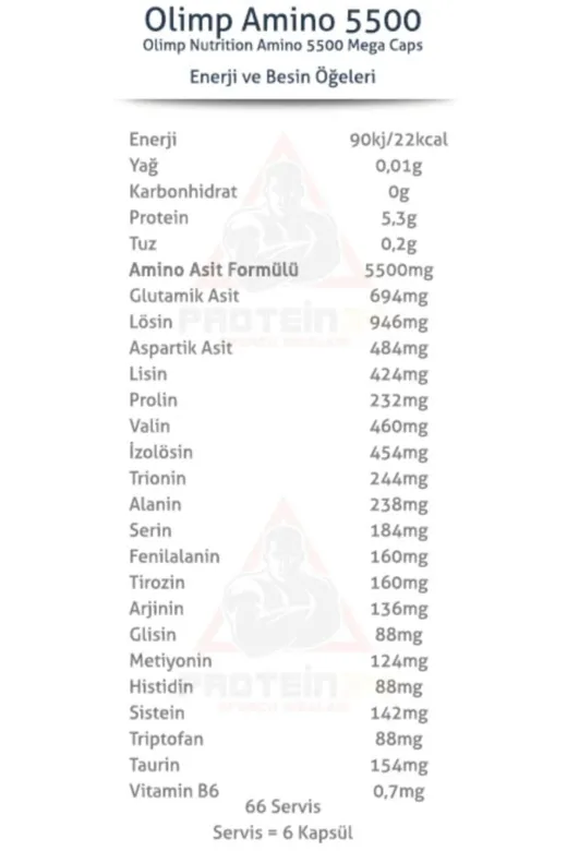Olimp 402 Amino 5500 Mega Caps 400 Kapsül - Amino Asit Takviyesi