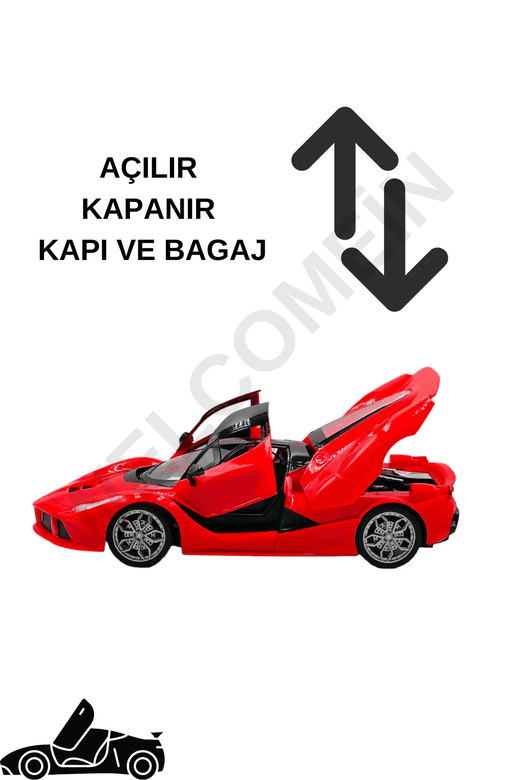 olWCnU5Akm Vardem Kapıları Ve Bagajı Açılan Uzaktan Kumandalı Drift Arabası Süper Hızlı 1:16 Işıklı Spor Araba