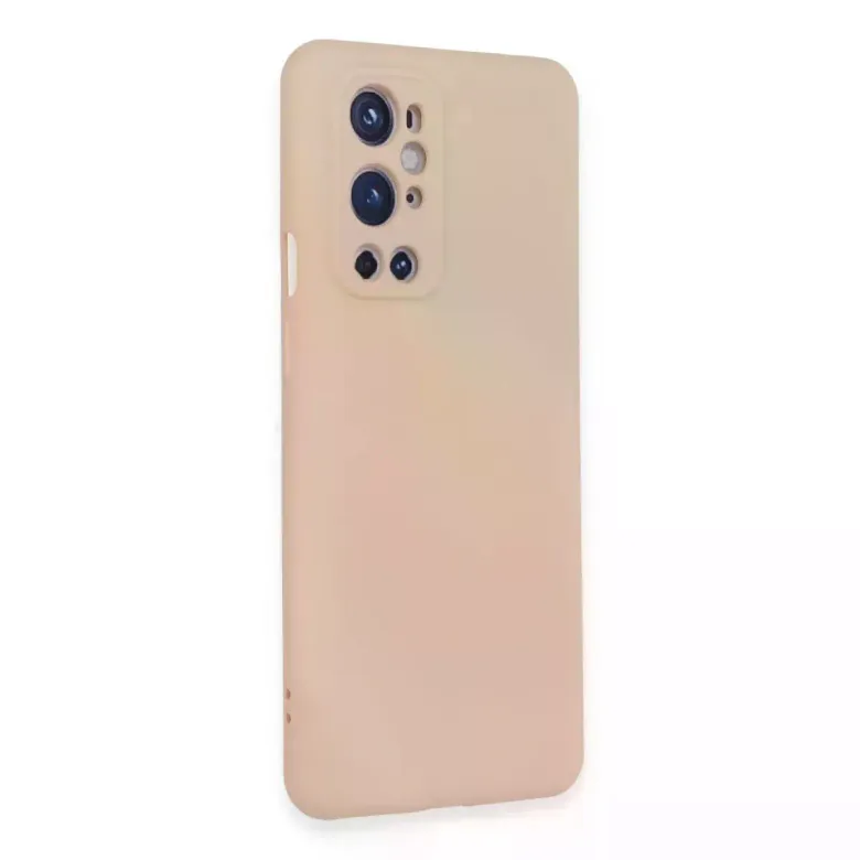 One Plus 9 Pro Kılıf Nano içi Kadife Silikon - Pudra
